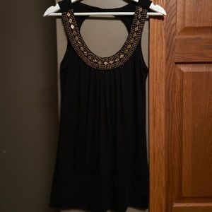 Black party tank top